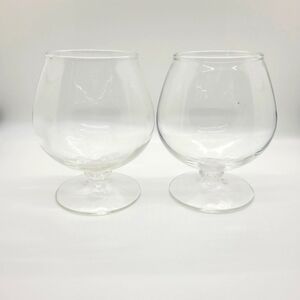 Set of 2 Brandy Snifter Glass Footed Stemware Cognac Bourbon Brandy